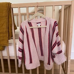 Gymboree (VGUC) | striped open front knit sweater cardigan
